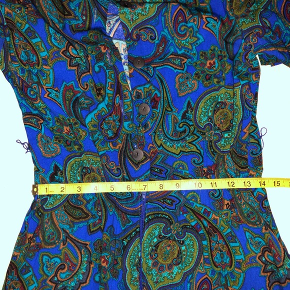 Vintage paisley belted dress - Picture 6 of 8